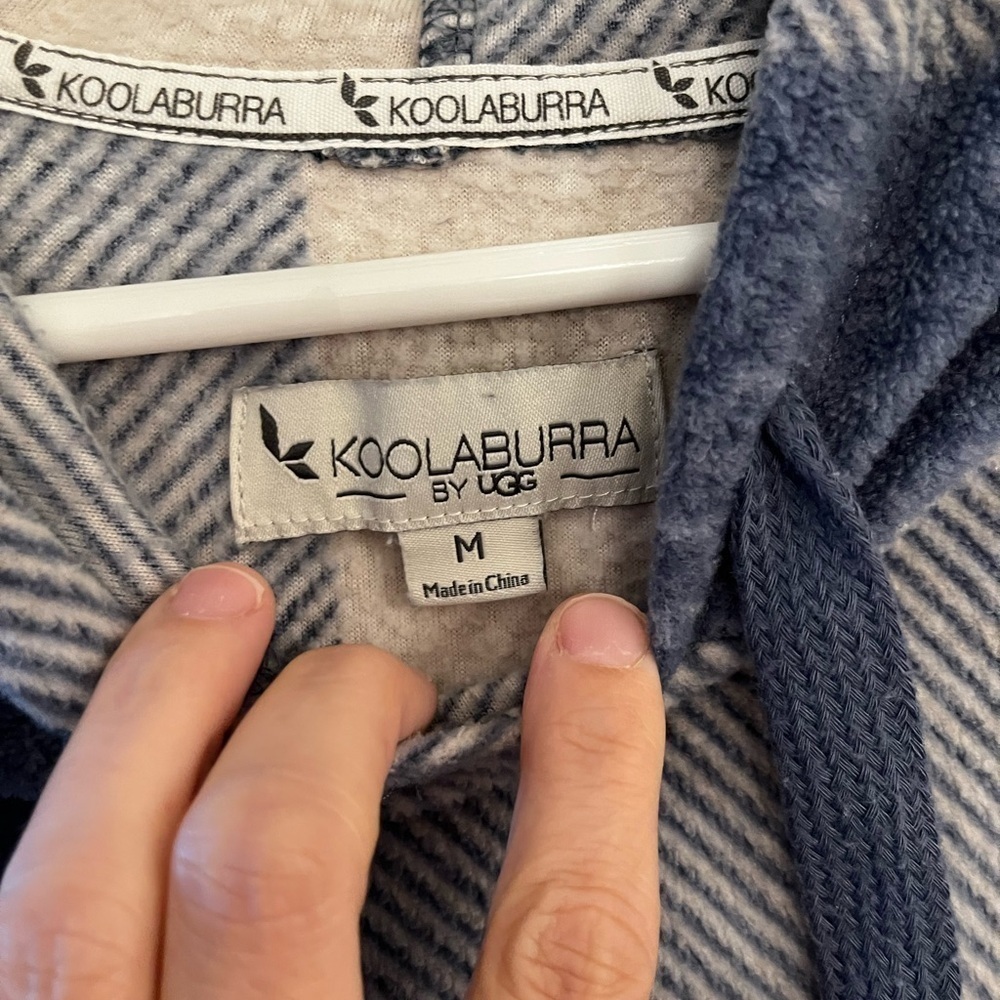 Koolaburra by Ugg, Hooded Sweater Dress/Lounger with Pockets, SZ: M, Plaid - Picture 7 of 8